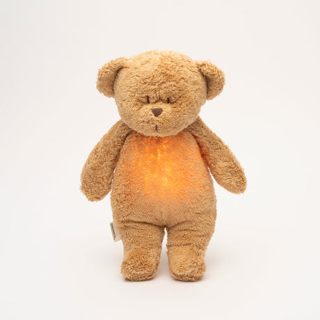 Moonie 2.0 migdukas Organic Humming Bear - Cappuchino su garso įrašymo funkcija