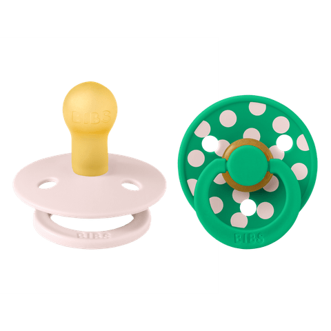 BIBS Studio Collection Polka Dots čiulptukų rinkinys 2 dydis (6 - 18 mėn.) Petal / Cactus