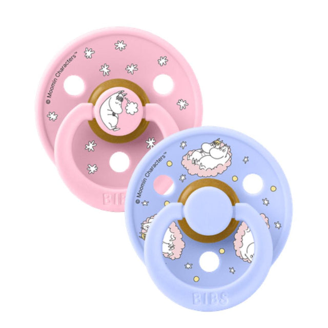 BIBS x MOOMIN čiulptukų rinkinys 2 dydis (6 - 18 mėn.) Dreaming baby pink mix