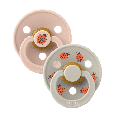 BIBS čiulptukų rinkinys 2 dydis (6 - 18 mėn.) Ladybug Blush Mix