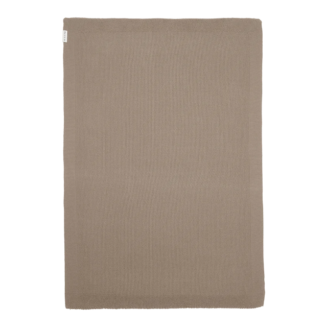 Meyco Baby megztas medvilninis pledas Mini Relief, 75 × 100 cm, 1.0 TOG, Dark Taupe