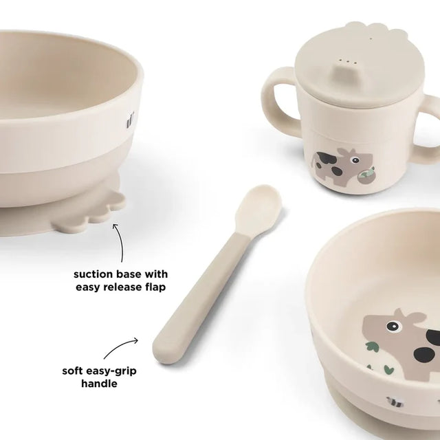 Deeri esimene lauanõude komplekt Foodie Happy clouds Green