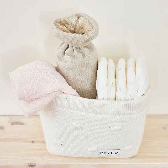 Meyco Baby frotinės šluostės-rankšluostukai kūdikiui Offwhite/Soft Pink/Toffee, 30×30 cm, 6 vnt.