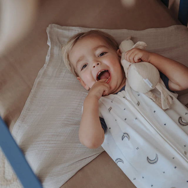 Meyco Baby medvilninis kūdikio miegmaišis Moon Indigo, TOG 0.3