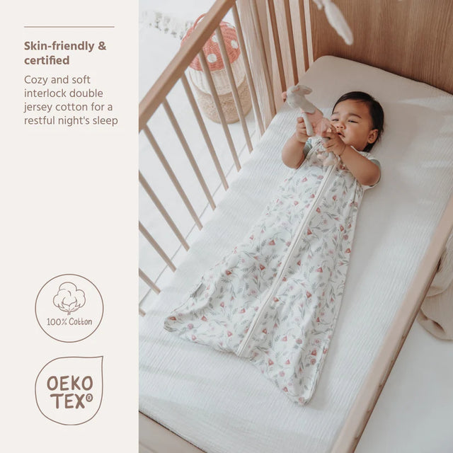 Meyco Baby medvilninis kūdikio miegmaišis Flower Multicolour, TOG 0.3