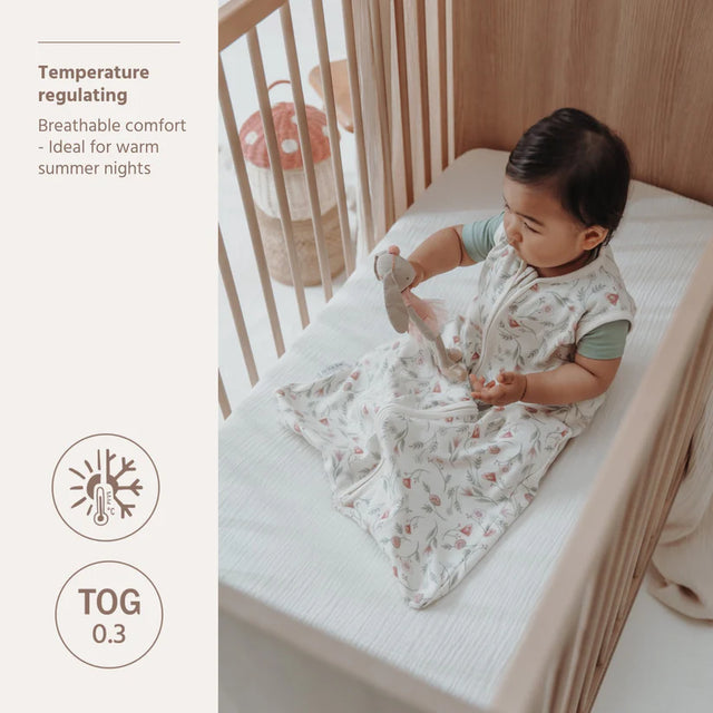 Meyco Baby medvilninis kūdikio miegmaišis Flower Multicolour, TOG 0.3