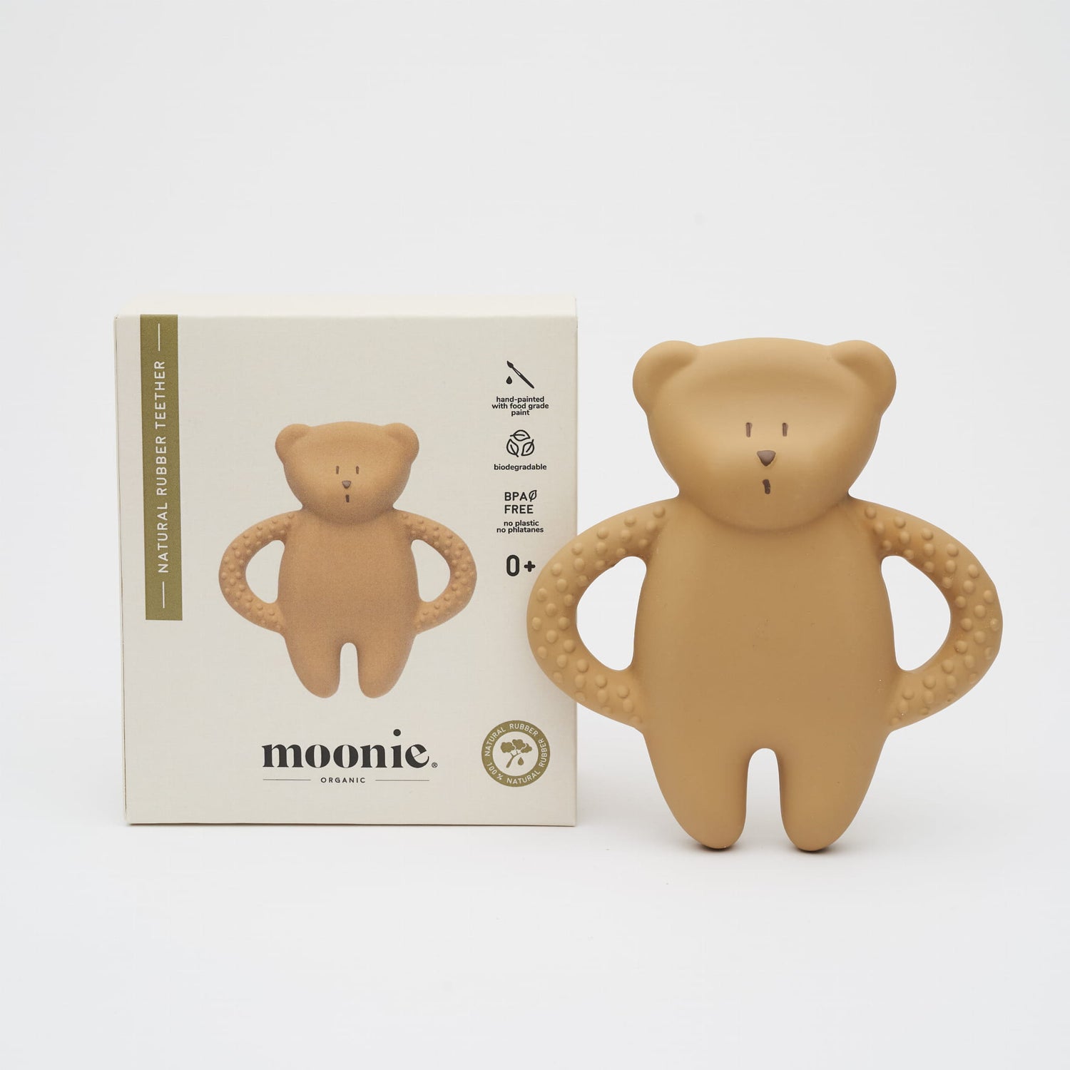 Moonie natūralaus kaučiuko kramtukas Bear Cappuccino