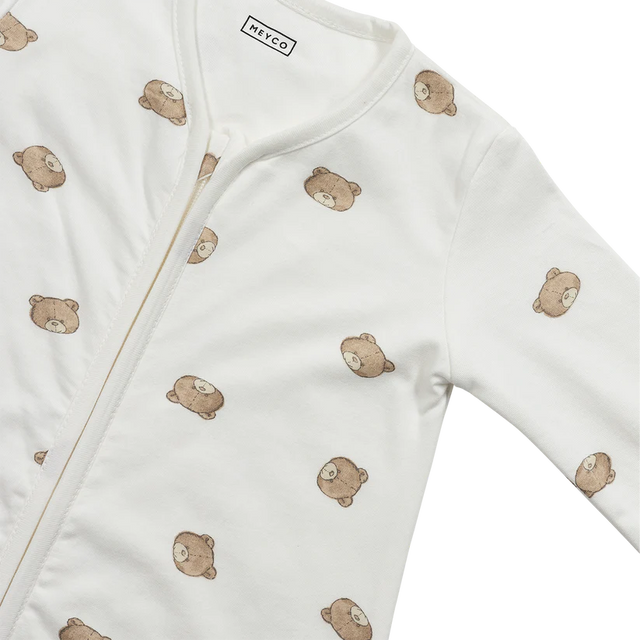 Meyco Baby apvalus kūdikio miegmaišis su rankovėmis Bear Multicolour, TOG 1.0