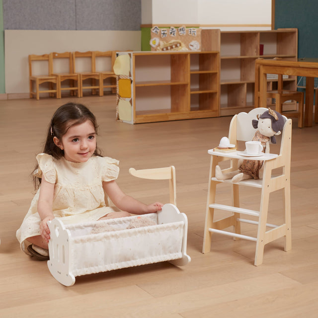 PolarB medinė lėlių lovytė