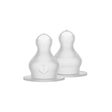 BIBS silikoniniai buteliuko žindukai, 2 vnt., Medium flow