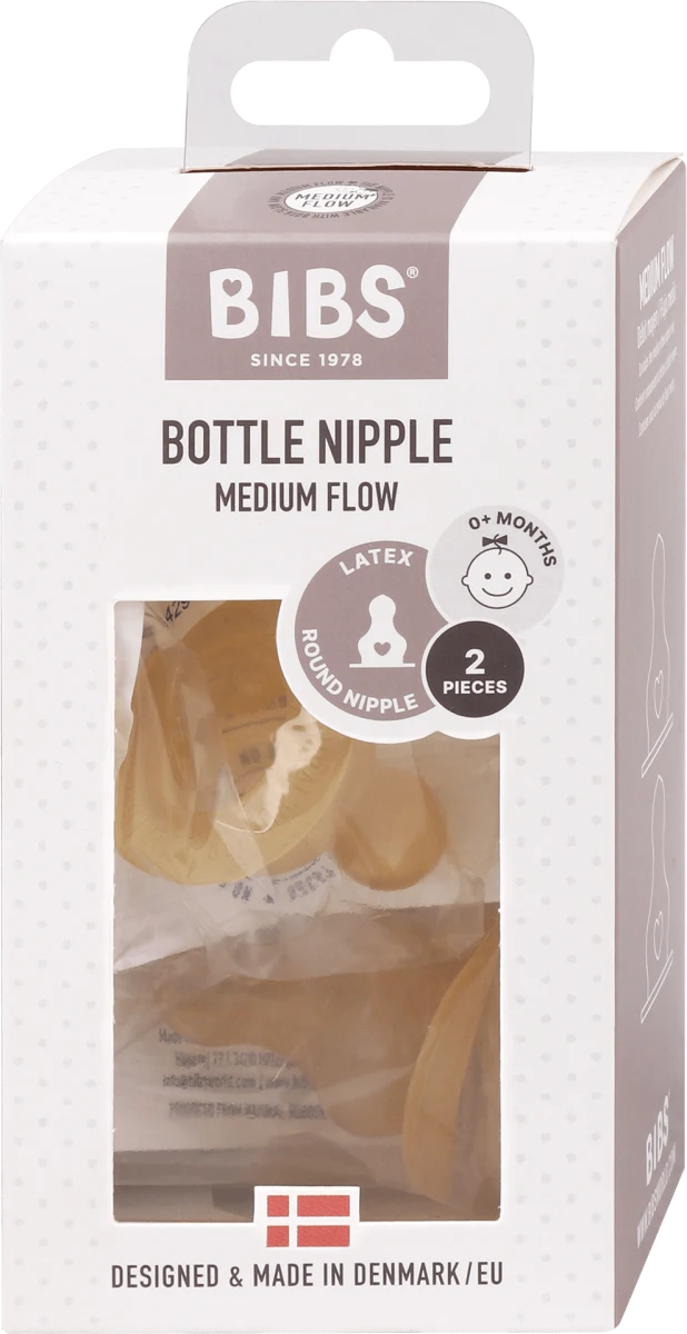 BIBS buteliuko žindukai, 2 vnt., Medium flow
