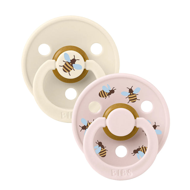 BIBS čiulptukų rinkinys 1 dydis (0 - 6 mėn.) Ladybug Bumblebee Ivory Mix