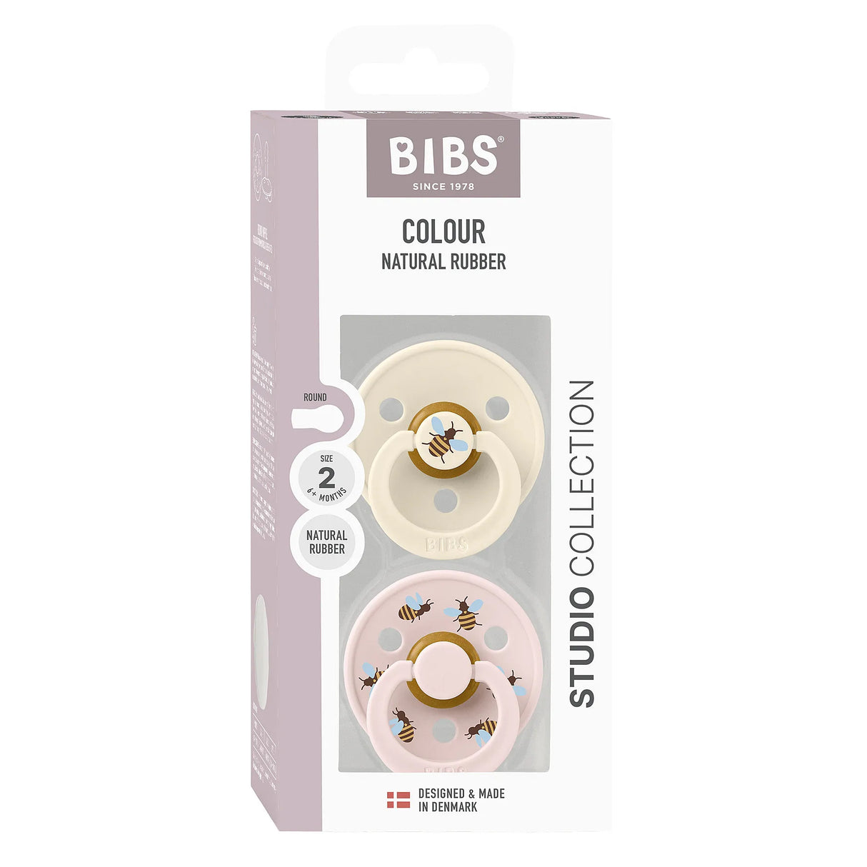 BIBS čiulptukų rinkinys 2 dydis (6 - 18 mėn.) Ladybug Bumblebee Ivory Mix
