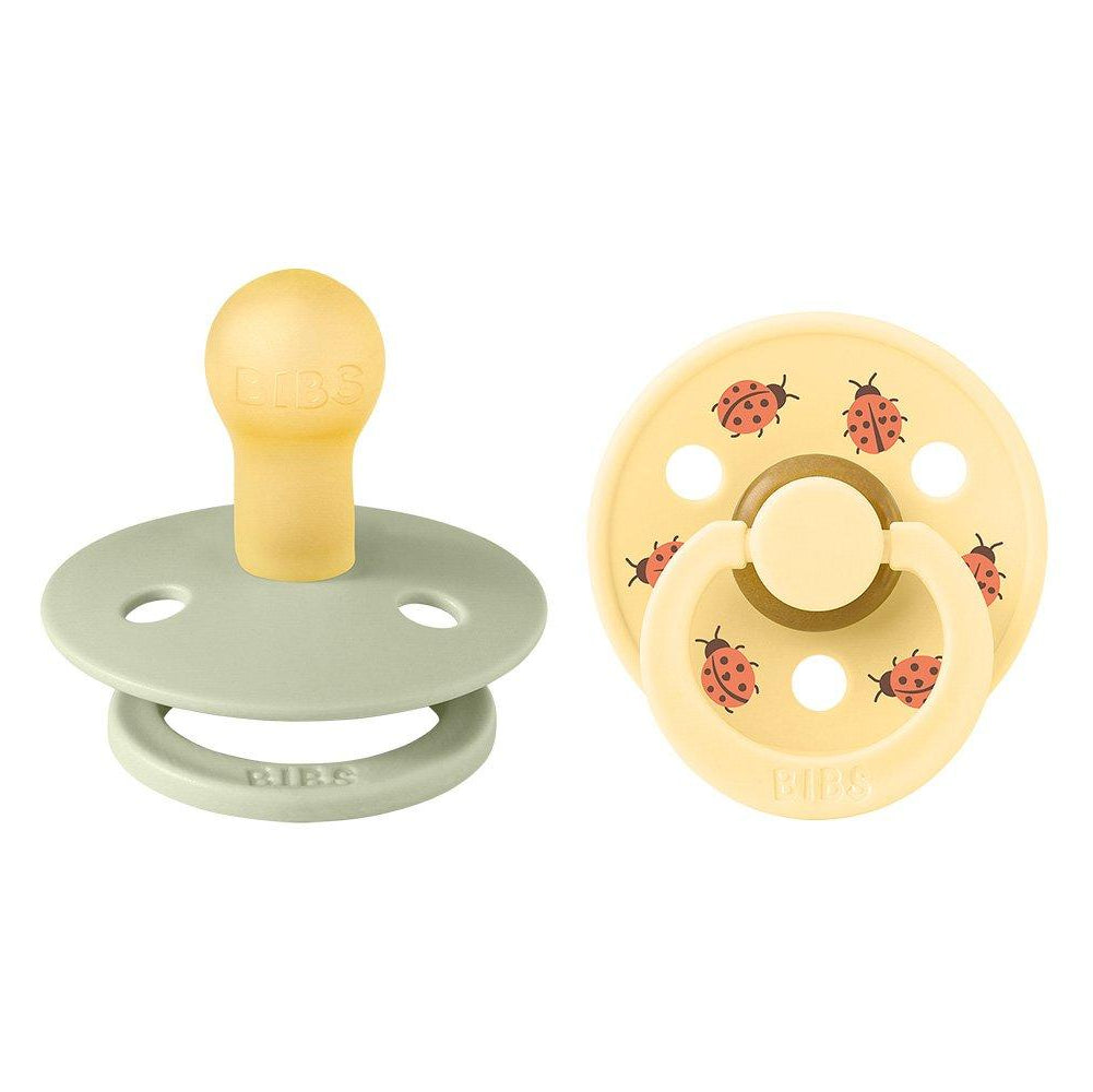 BIBS čiulptukų rinkinys 2 dydis (6 - 18 mėn.) Ladybug Sage Mix
