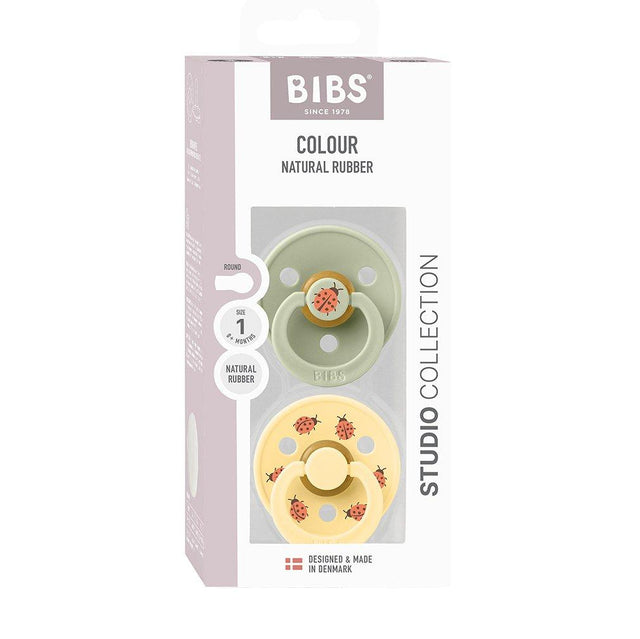 BIBS čiulptukų rinkinys 1 dydis (0 - 6 mėn.) Ladybug Sage Mix