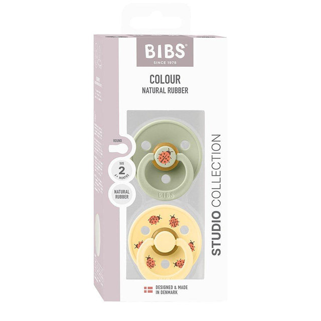 BIBS čiulptukų rinkinys 2 dydis (6 - 18 mėn.) Ladybug Sage Mix