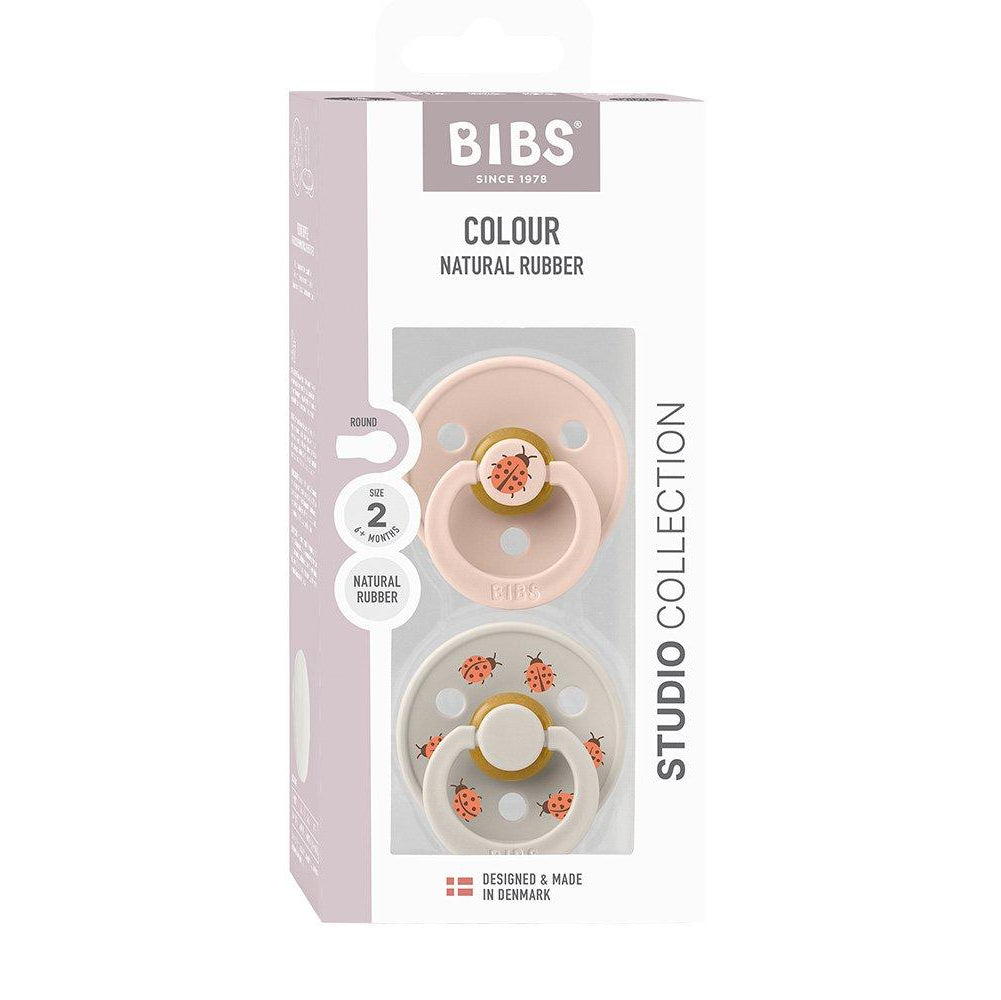 BIBS čiulptukų rinkinys 2 dydis (6 - 18 mėn.) Ladybug Blush Mix