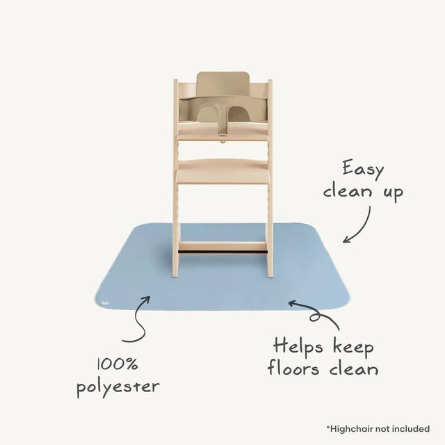 Mushie grindų kilimėlis po kūdikių maitinimo kėdute (Rainbows)