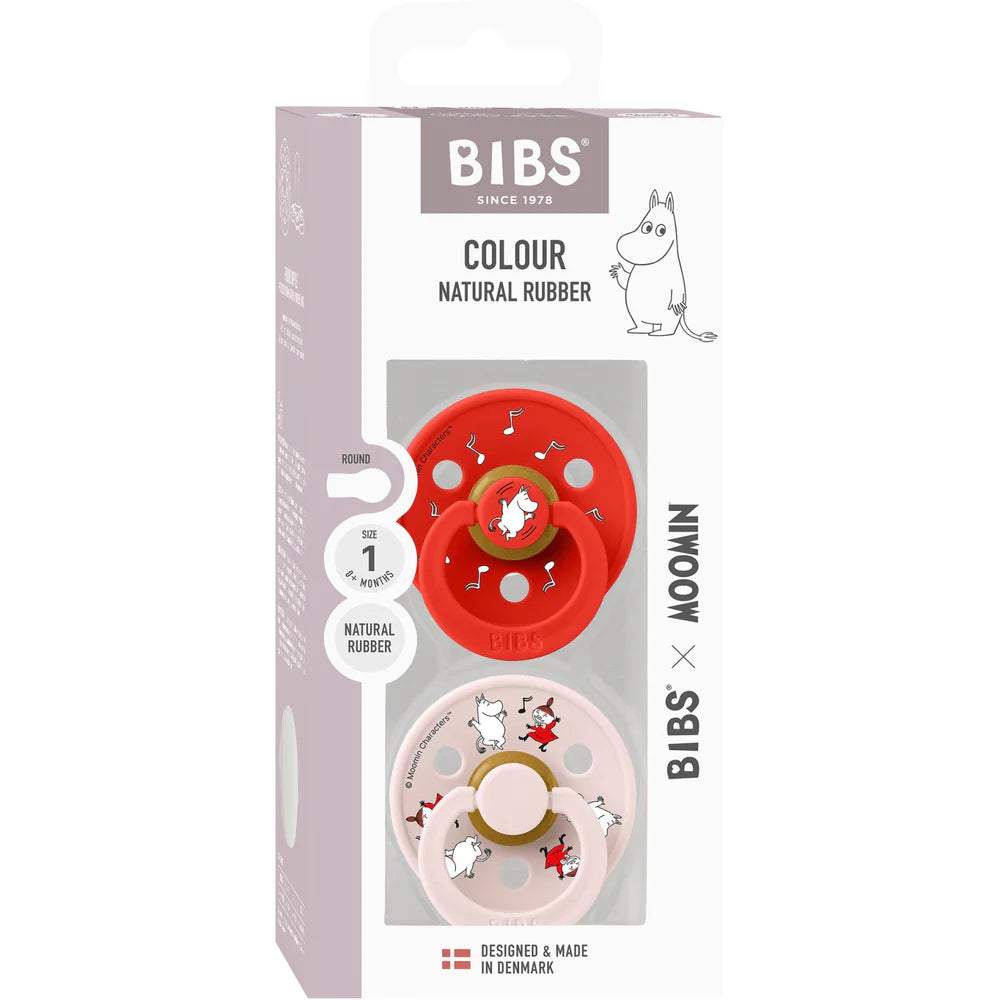 BIBS x MOOMIN čiulptukų rinkinys 1 dydis (0 - 6 mėn.) Dancing candy apple mix