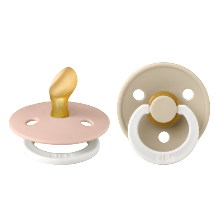 BIBS knupīša komplekts 2. izmērs (6 - 18 mēneši spīd tumsā) Anatomical Blush Glow / VanillaGlow