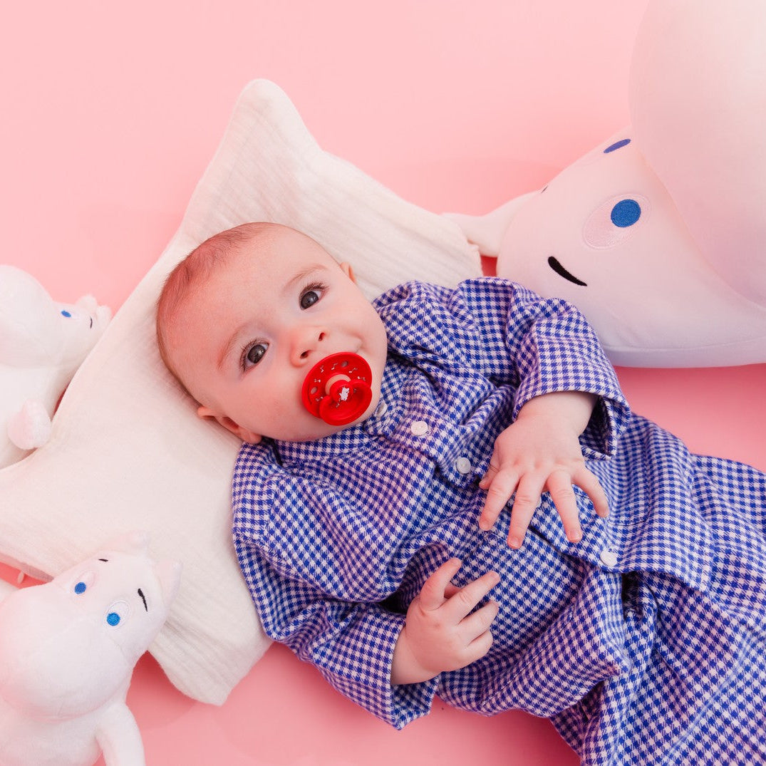 BIBS x MOOMIN čiulptukų rinkinys 1 dydis (0 - 6 mėn.) Dancing candy apple mix