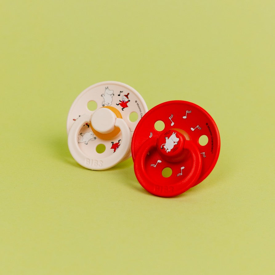 BIBS x MOOMIN čiulptukų rinkinys 1 dydis (0 - 6 mėn.) Dancing candy apple mix