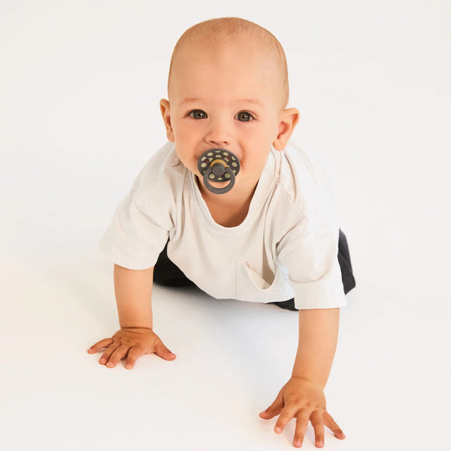 BIBS čiulptukų rinkinys 2 dydis (6 - 18 mėn.) Polka Dots Sage / Iron