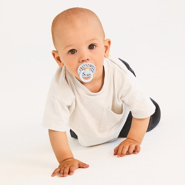 BIBS Studio Collection Polka Dots čiulptukų rinkinys 2 dydis (6 - 18 mėn.) Polkadot Baby Blue / Steel Blue