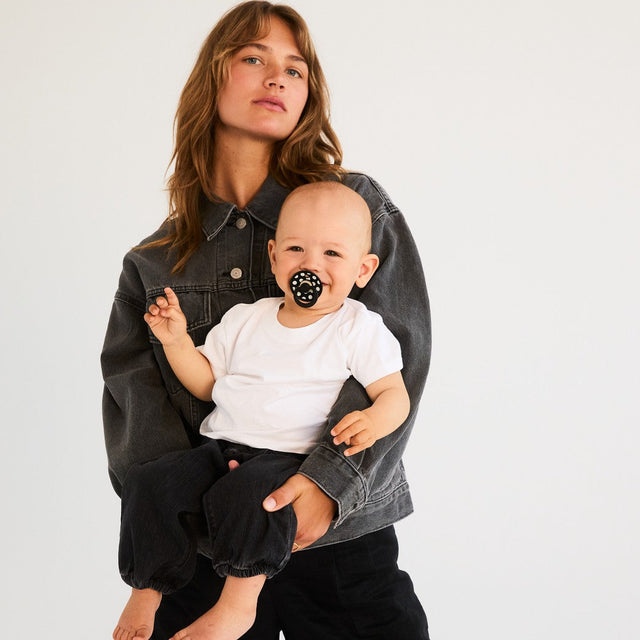 BIBS Studio Collection Polka Dots čiulptukų rinkinys 1 dydis (0 - 6 mėn.) Ivory / Black