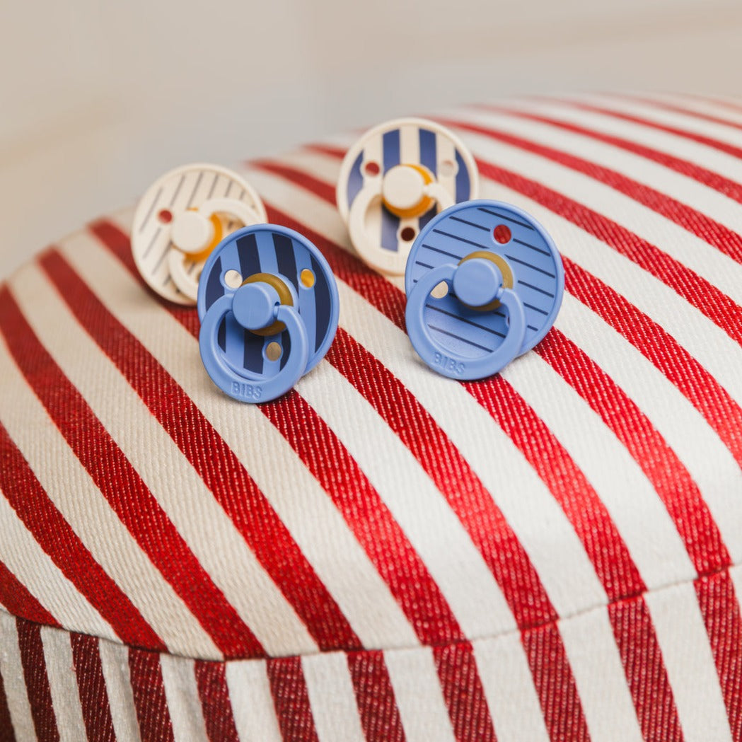 BIBS Studio Collection čiulptukų rinkinys 1 dydis (0 - 6 mėn.) Pin Ivory Vanilla Mix