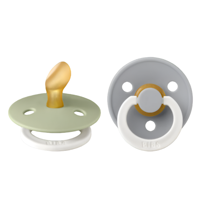 BIBS čiulptukų rinkinys 1 dydis (0-6 šviečiantys tamsoje)  Anatomical Sage Glow / Cloud Glow