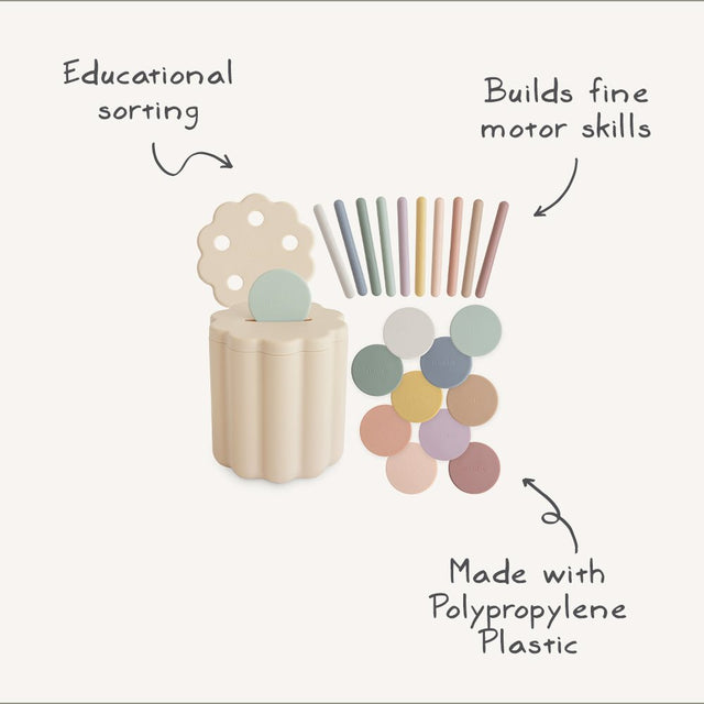 Mushie lavinamasis rūšiavimo žaislas Coin & Tube Sorting Set