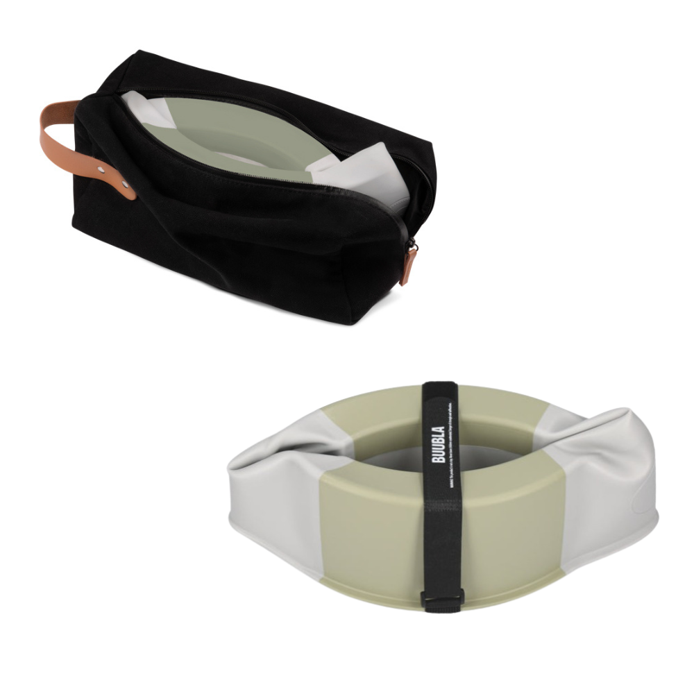 Buubla saliekamais naktspods (meža zaļš) un tā soma