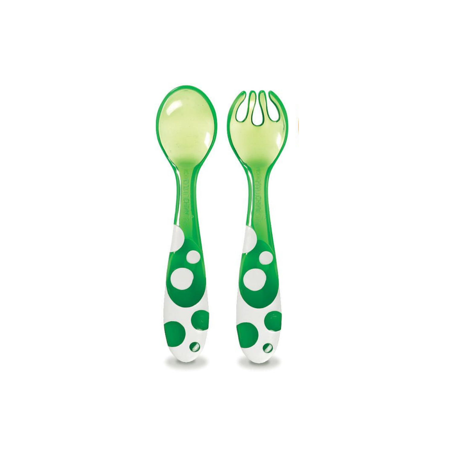 Munchkin plastikinių įrankių rinkinys savarankiškam valgymui (šaukštelis ir šakutė)