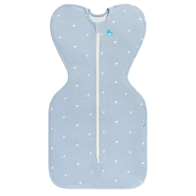 Love To Dream™ Swaddle Up™ bambukinės viskozės miegmaišis Boats Mist Blue TOG 1.0, 1 etapas, S dydis