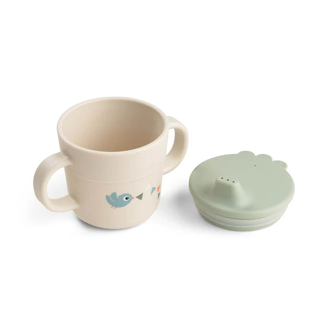 Done by Deer Foodie mokomasis puodelis su snapeliu Celebration Sand 215 ml