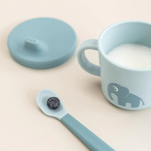 Done by Deer kolm-ühes kruus – tilaga kruus ja suupistekonteiner Elphee Blue