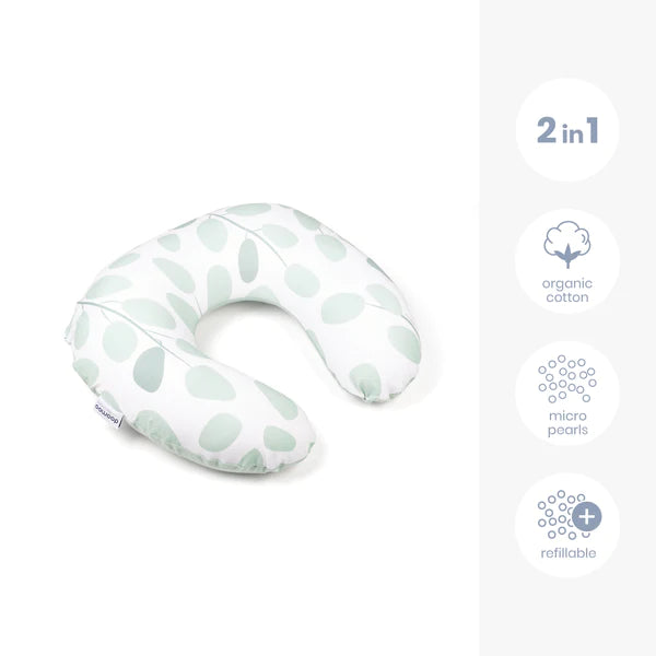 Doomoo Softy maitinimo pagalvė Leaves Aqua Green