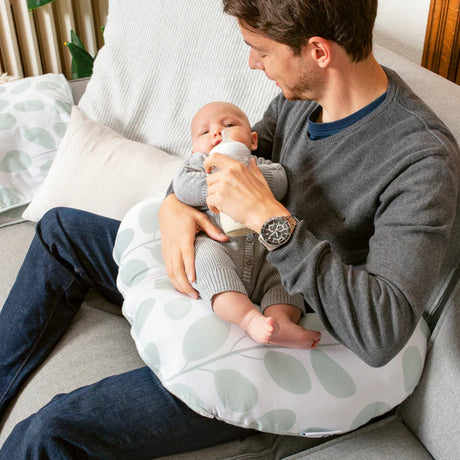 Doomoo Softy toitmispadi Leaves Aqua Green