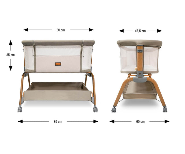 Milly Mally Nino 2in1 šoninė lovelė Beige