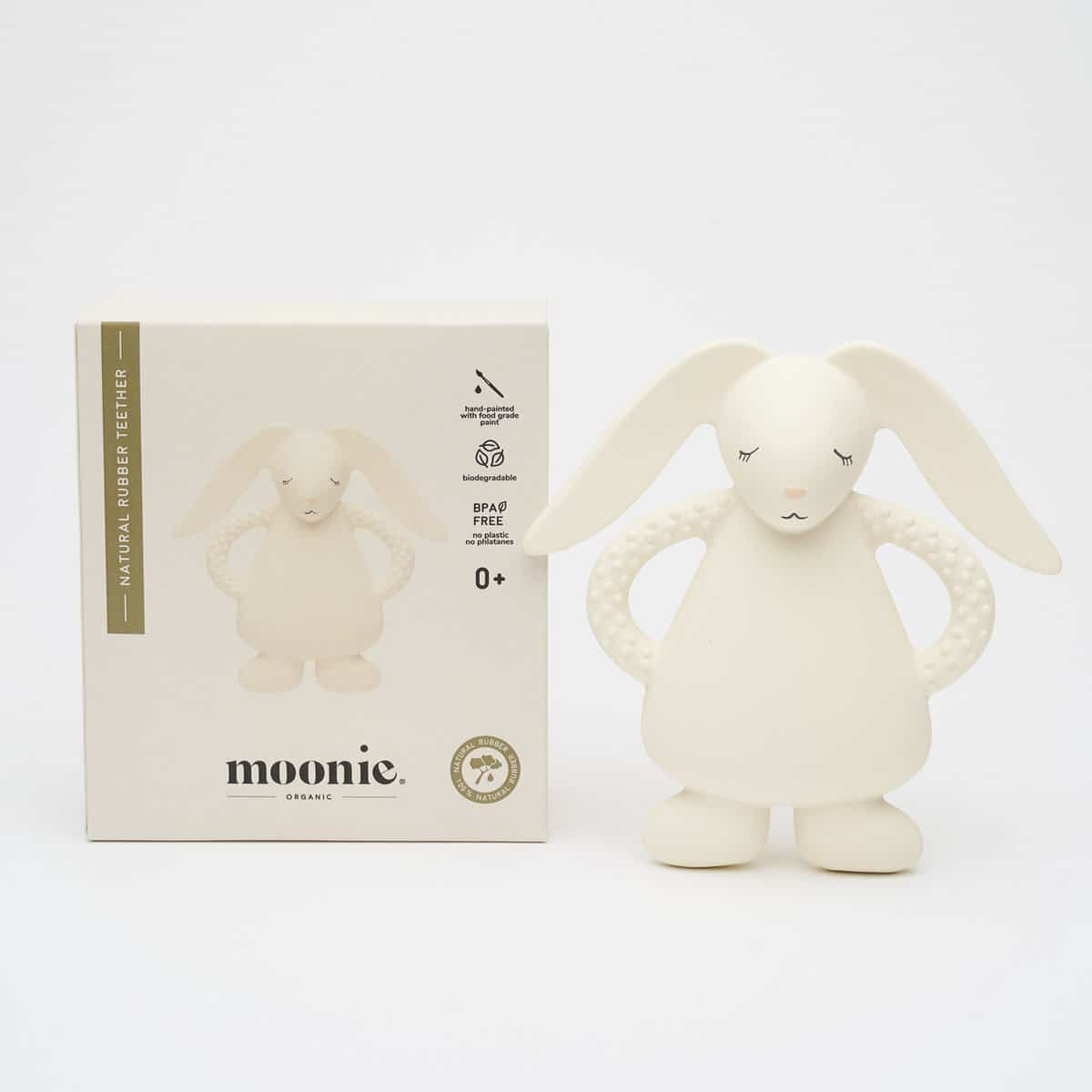 Moonie natūralaus kaučiuko kramtukas Bunny - Cream