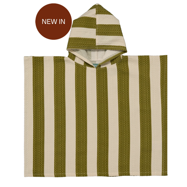 Molis&Co vaikiškas pončas - rankšluostis su gobtuvu Khaki & Cream