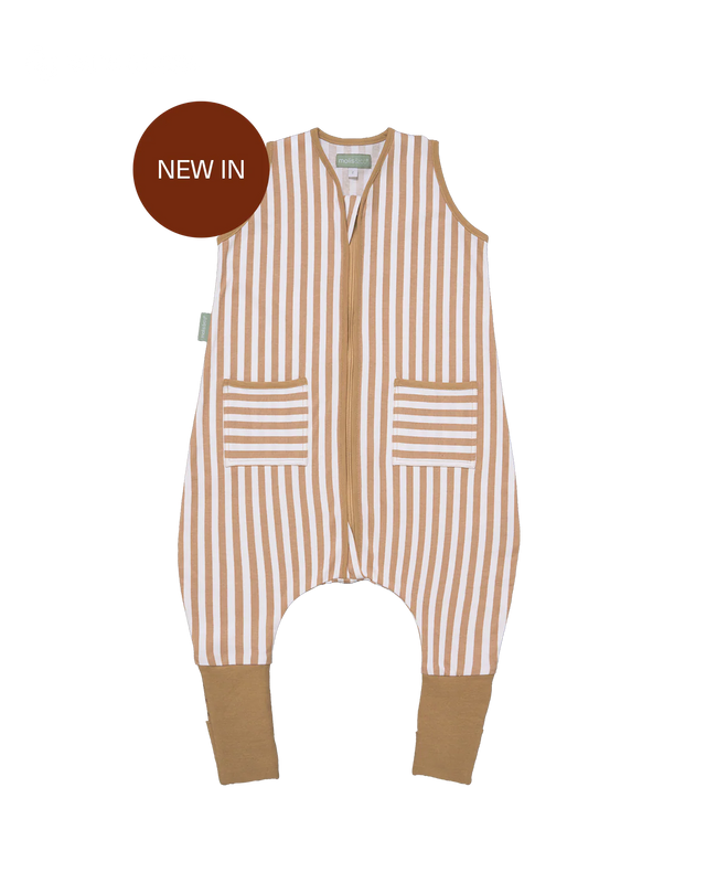 Molis&Co pižama - miegmaišis su kojytėmis ir atverčiamomis kojinėmis TOG 0.5 Sand Stripes