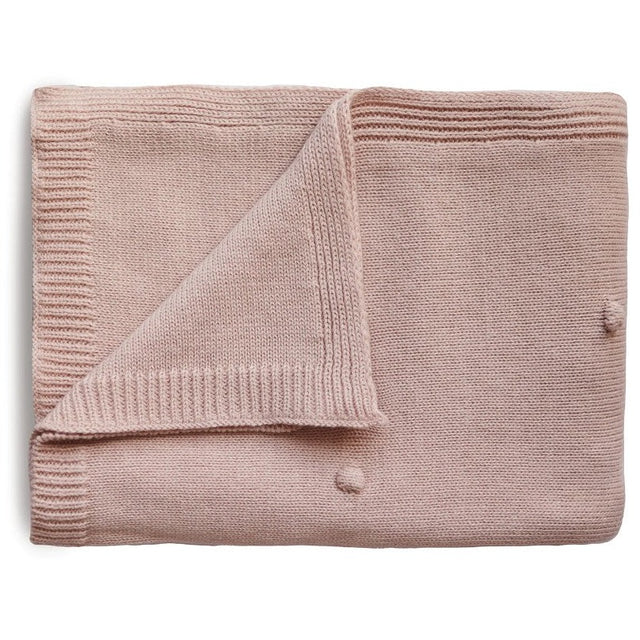 Mushie megztas pledas Textured Dots Blush
