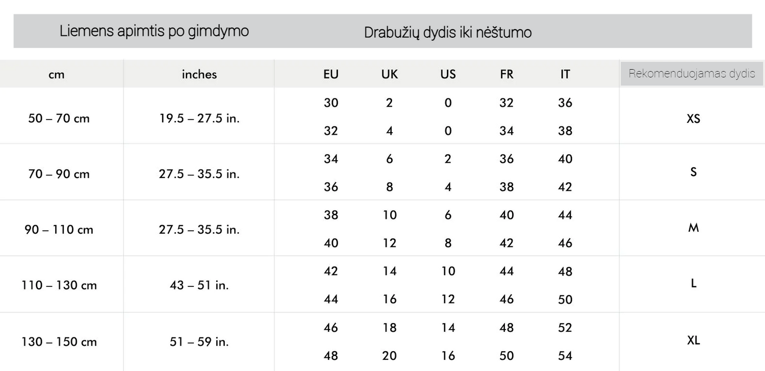 Lola&Lykke® pilvo raumenis atstatantis korsetas po gimdymo ir/ar cezario