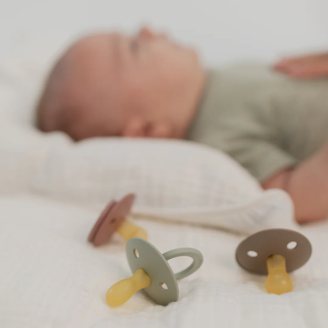 BIBS čiulptukų rinkinys 1 dydis (0 - 6 mėn.) Symmetrical Dusty Pink / Coral