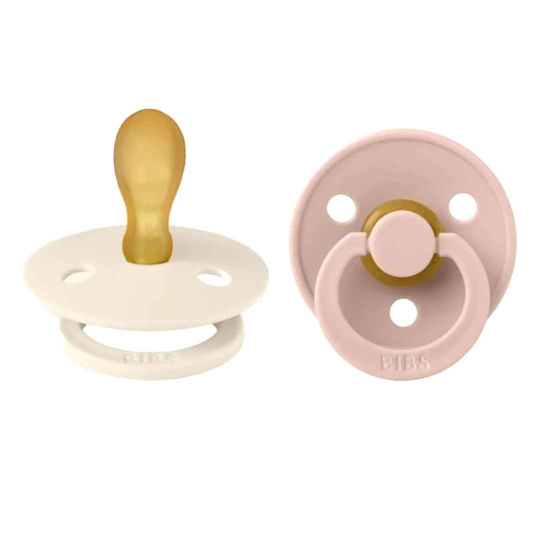 BIBS čiulptukų rinkinys 1 dydis (0 - 6 mėn.) Symmetrical Ivory / Blush