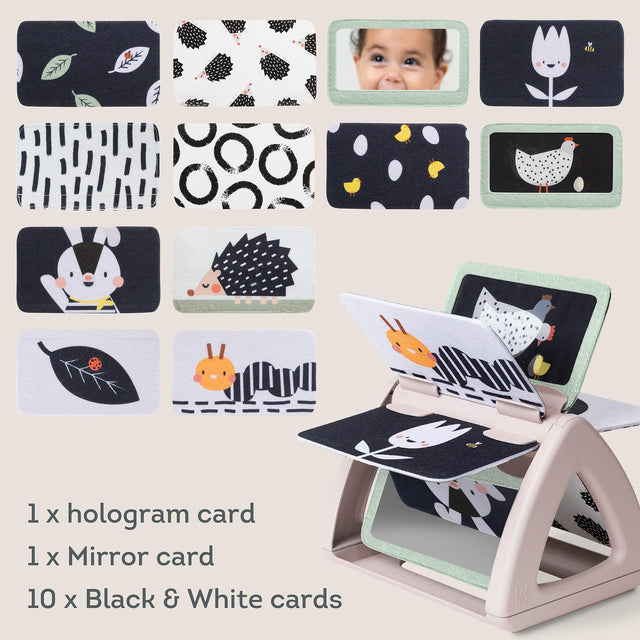 Taf toys lavinamoji besisukanti kontrastinė knygelė Black & White knygelė kūdikiui