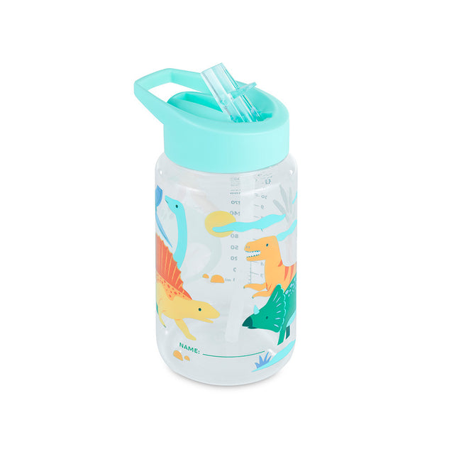 Miniland vaikiška gertuvė su šiaudeliu Kiddie Bottle Jurassic, 450 ml