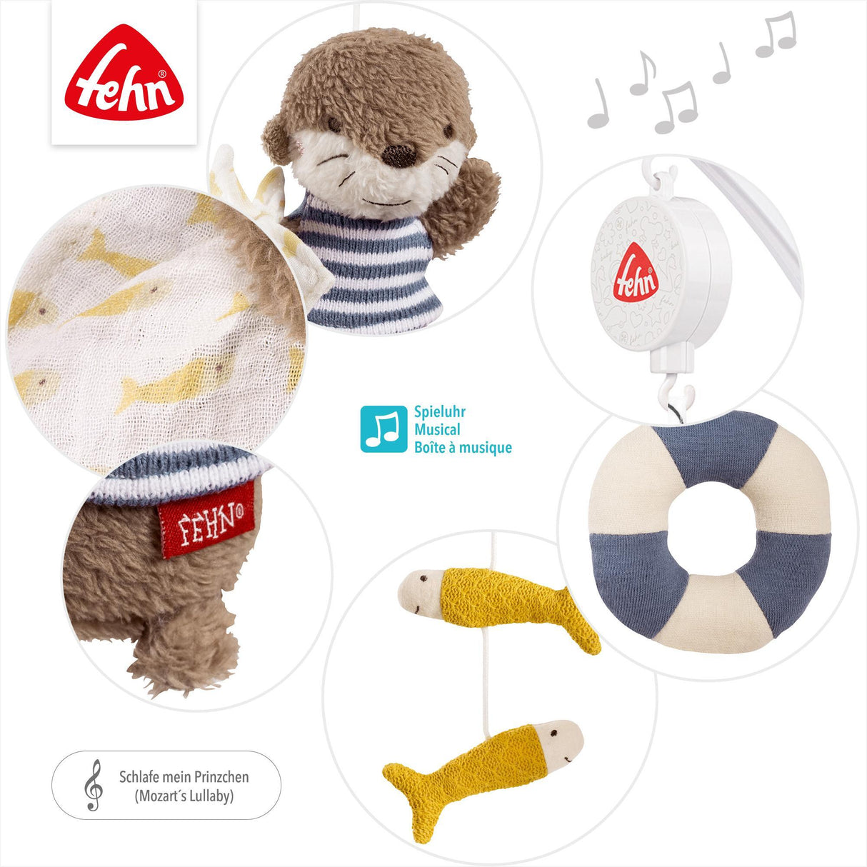 Fehn muzikinė karuselė Otter Brown